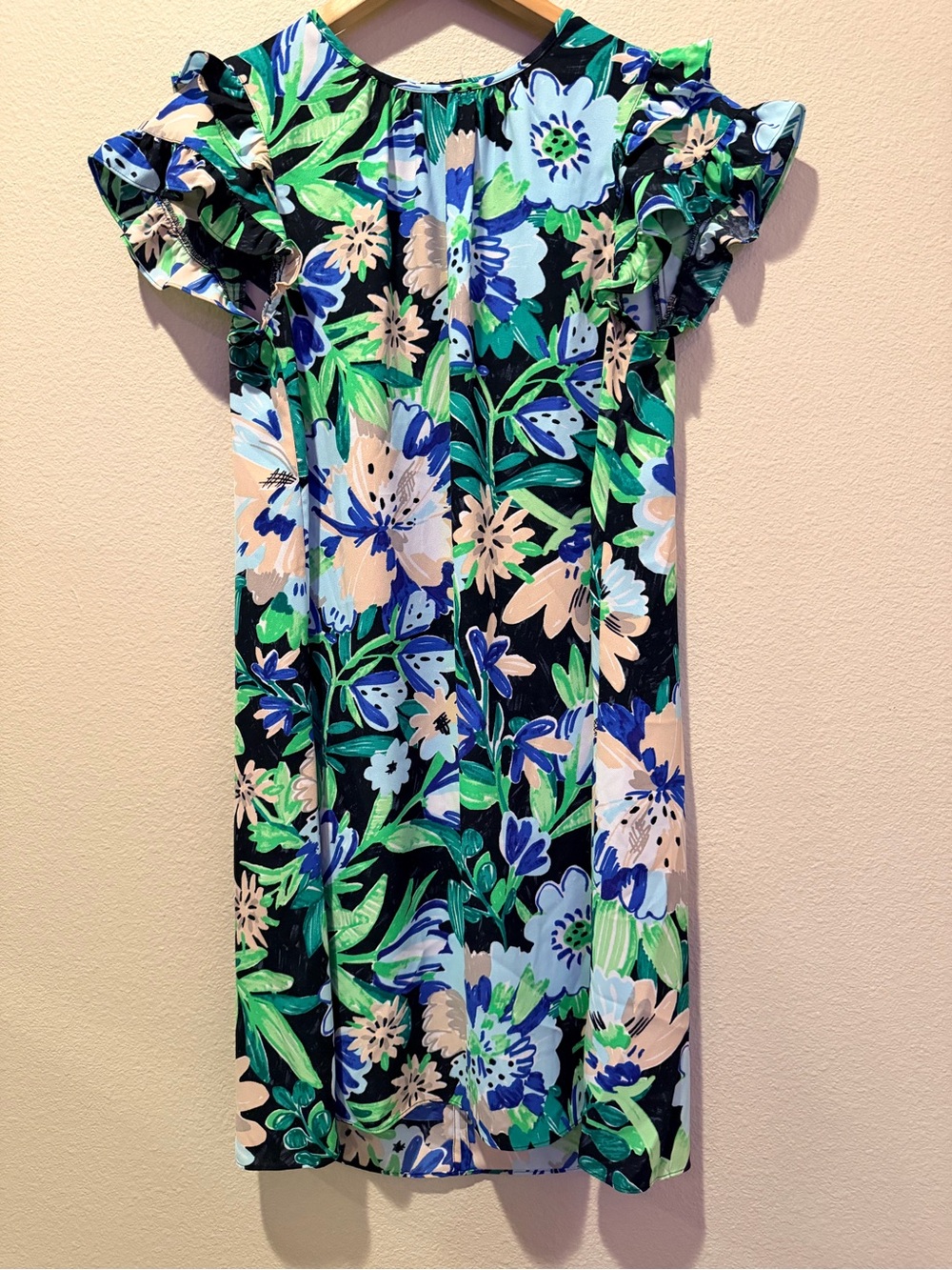 Kate Spade New York Floral Ruffle Sleeve Dress Size 2 #0177
